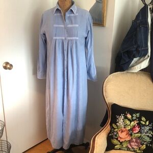 Light Blue Button-Up Maxi Dress 100% cotton